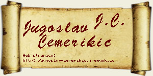 Jugoslav Čemerikić vizit kartica